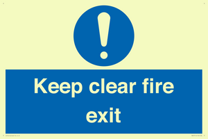 Keep Clear Fire Exit